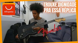 Análise Fender Stratocaster do Aliexpress + upgrades Ponte Gotoh e blindagem + Malagoli Zonda