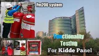 FM200 system functionality testing using smoke detector only from zone 1,zone 2,