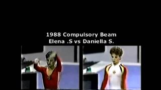 1988 Compulsory beam Elena S. vs Daniella Silivas