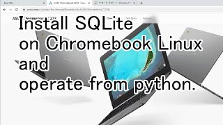 Install SQLite on Chromebook Linux and operate from python.