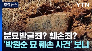 분묘 발굴죄? 훼손죄?...2021년 '박원순 묘 훼손 사건' 보니 / YTN