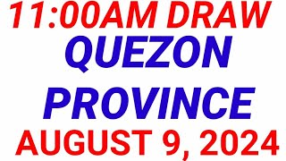 STL - QUEZON PROVINCE August 9, 2024 1ST DRAW RESULT