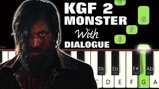 The Monster Song 🔥 | KGF 2 | Piano Tutorial | Piano Notes | Piano Online #pianotimepass #kgf #yash