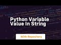 python variable value in string
