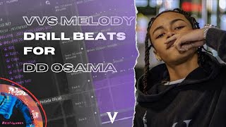 How VVS Melody Makes a Drill Beat for DD Osama & Kay Flock | Fl Studio Drill tutorial 2023