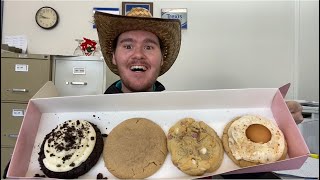 CRUMBL COOKIES REVIEW PT 37: Oreo, Ultimate Peanut Butter, Ruby Chocolate Chip, and Banana Cream Pie