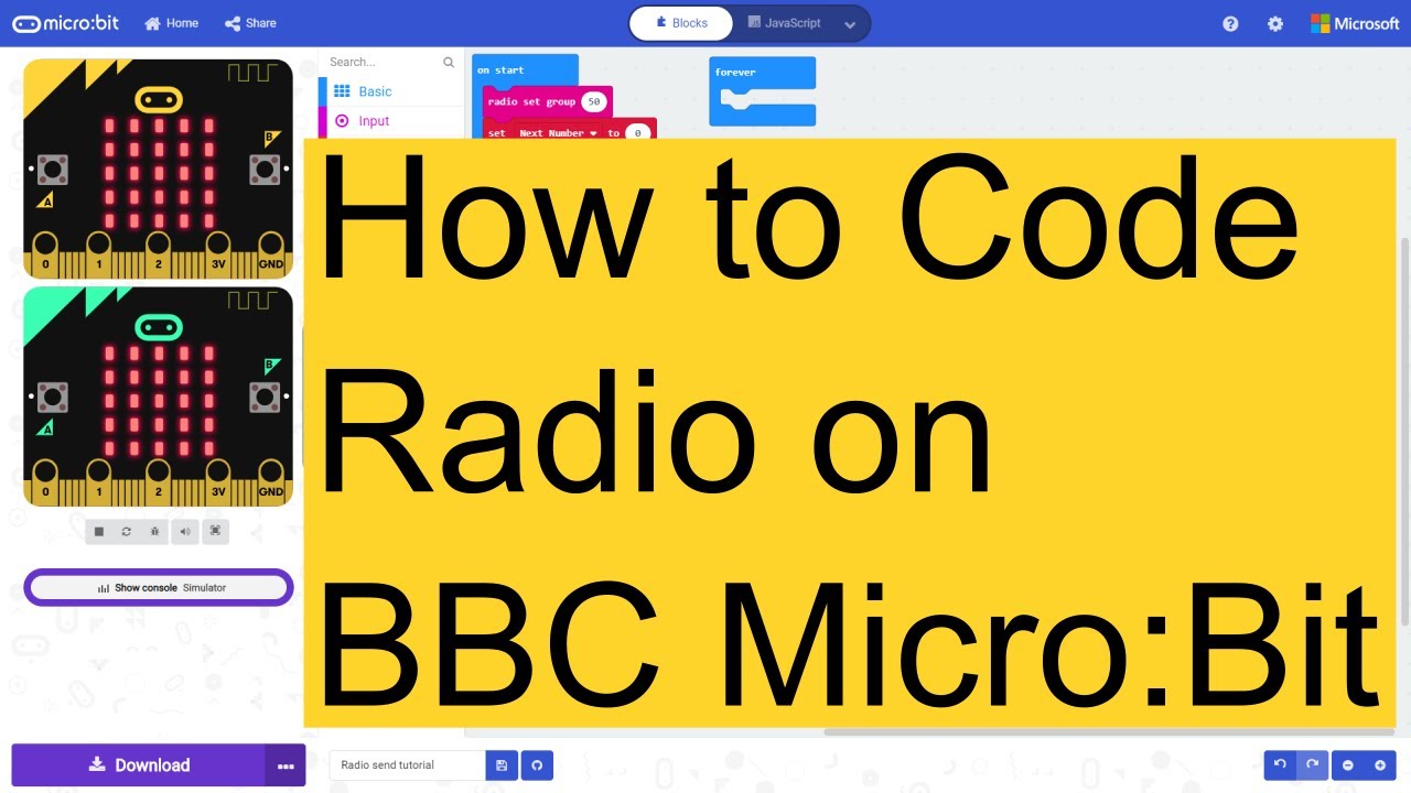 How To Use The Radio Function On BBC Micro:bit - YouTube