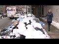 Frozen Mounds Of Garbage Piling Up Around New York