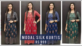 മൊഡാൽ സിൽക്ക് കുർത്തീസ് കളക്ഷൻസ് || RS 999 /- ONLY || VIDEO# 335 || #GLITZINDIA_FASHIONS