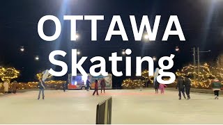 Skating/ Christmas market Ottawa/ Skating enjoy/