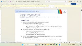 New Perspectives Word 365 | Module 10: SAM Project A Evergreen Consultants