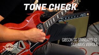 TONE CHECK: Gibson SG Standard '61 Sideways Vibrola Guitar Demo | No Talking