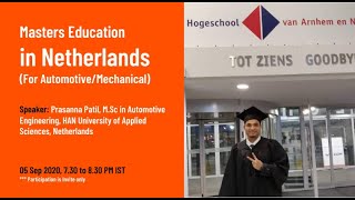 Masters Education in Netherland (Automotive & Mechanical)