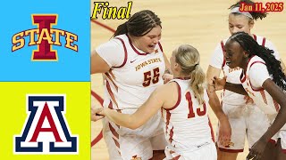 Arizona Wildcats vs Iowa State Women's College Basketball Full Game | Jan 11,2025 NCAAW Today