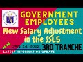 LATEST UPDATE: GOVT EMPLOYEES New Salary Adjustment in the SSL5 (3rd Tranche) | JANUARY 14, 2022