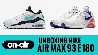 SBROnAIR Vol. 53 - Unboxing Nike Air Max 93 e 180 + SORTEIO do Air Max 270 - #piranomeuair