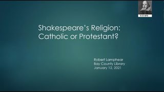 Shakespeare's Religion?