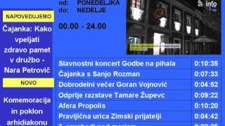 Spored predvajanja Lokalnega TV programa Skala TV od  6.11. do 12.11.2014