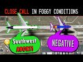 NEAR COLLISION between FedEx and Southwest | Foggy Weather