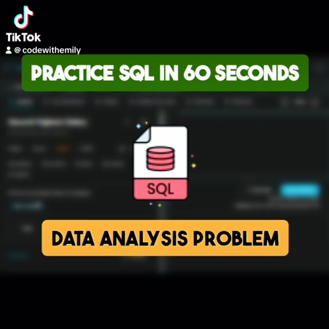 Practice Sql In 60 Seconds Learn Sql Rank Youtube