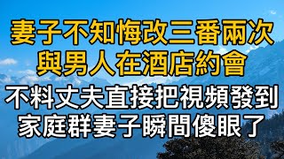 “你真把我當傻子了嗎？”，妻子不知悔改三番兩次與男人酒店約會不料丈夫直接把視頻發到家庭群，妻子瞬間傻眼了！真實故事 ｜都市男女｜情感故事｜男閨蜜｜妻子出軌｜楓林情感