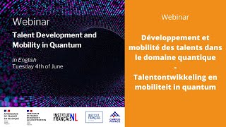 Webinaire : Talent development and mobility in quantum