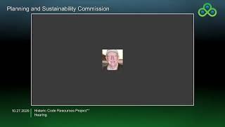 Planning and Sustainability Commission 10-27-2020