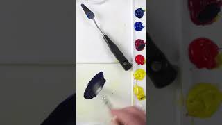 Color Mixing Demo - How to Mix Black From Primary Colors #shorts