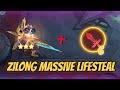 ZILONG MASSIVE LIFESTEAL WITH WEAPON MASTER + LANCER | MAGIC CHESS MLBB