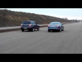 outlander 2.3 turbo vs jaguar 4.2 compressor dragracing