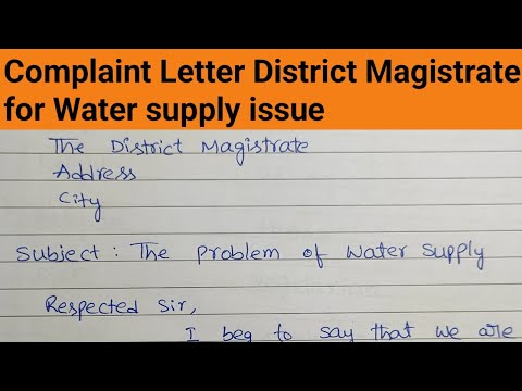 How do I write a letter to an irrigation department?