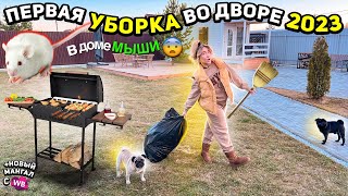 у нас в Доме МЫШИ😰 ПЕРВАЯ Уборка во Дворе 2023!✨ Расхламляем ТАМБУР! новый МАНГАЛ с WILDBERRIES