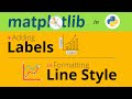#6 Adding labels and formatting line style | Matplotlib tutorial 2021