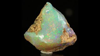 Stunning pinfire in this 35.19ct Ethiopian Opal Rough