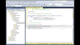 Creating a store procedure in Microsoft SQL Server 2016 using parameters