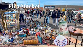 French flea market in the winter❄️Beautiful antique goods \u0026 tableware | Persian carpets! / Vintage