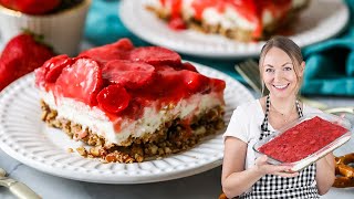 A Tastier Strawberry Pretzel Salad (WITHOUT Jello)