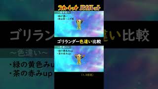 【ポケモンSV】ゴリランダーの色違い比較【サルノリ/バチンキー/進化】#shorts