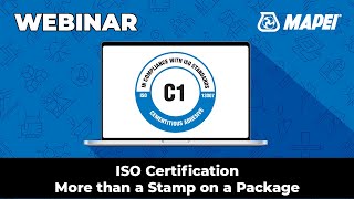 MAPEI Webinar: ISO Certification More than a Stamp on a Package