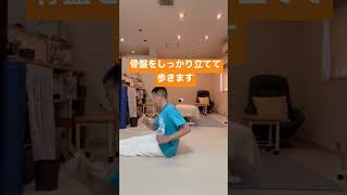 【腰痛予防】おしり歩き初級編　#整体師が教えるストレッチ  #腰痛予防に股関節