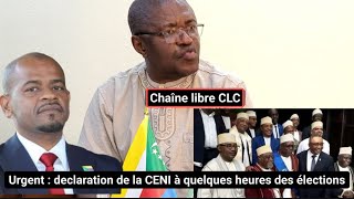 Urgent: déclaration du président de la CENI Idrisse à quelques heure d’ouverture de bureaux de vote