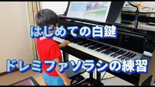 はじめての白鍵(ドレミファソラシ)【廿日市市おきむらピアノリトミック教室】