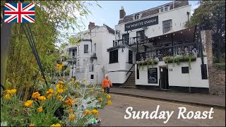 Sunday Roast. My favourite pub in Twickenham. Rugby stadium and walk to Richmond bridge.