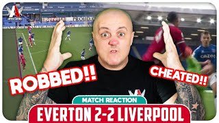 ROBBED AND CHEATED BY VAR! Everton 2-2 Liverpool Match Reaction