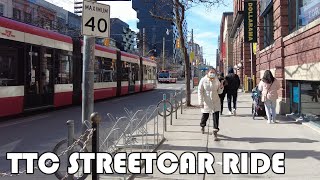 TTC Route 504 Streetcar Ride From Broadview Station to Bathurst \u0026 King