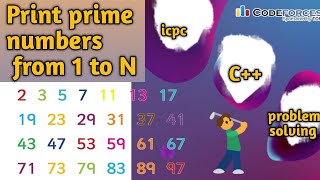 B. Primes from 1 to n || problemsolving || c++ || codeforces || icpc