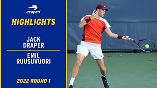 Jack Draper vs. Emil Ruusuvuori Highlights | 2022 US Open Round 1