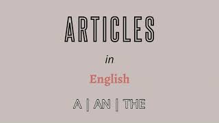 Το άρθρο στα Αγγλικά | Μάθημα Γραμματικής | Zoenglish