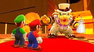 Super Mario Odyssey - Mario & Luigi Infiltrate Bowser's NEW Castle (Mario vs Luigi Comparison)