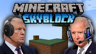US Presidents Play Minecraft Skyblock
